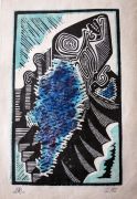 sans titre, bois gravé, 2015, 28 x 17 cm